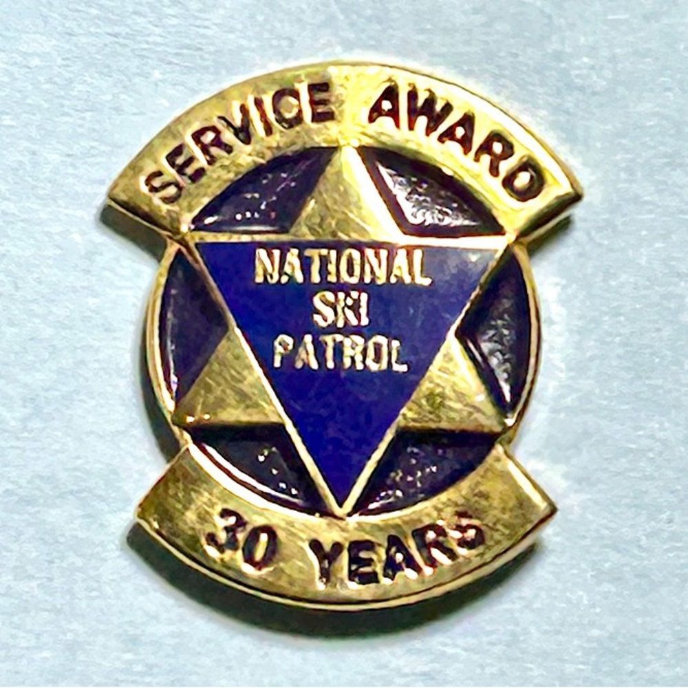 National Ski Patrol ,30 years Service Tie tack , lapel Pin-EUC